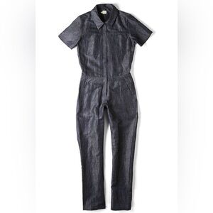 Bridge & Burn Mosby Jumpsuit Coveralls Denim Blue Linen Cotton Size Small EUC